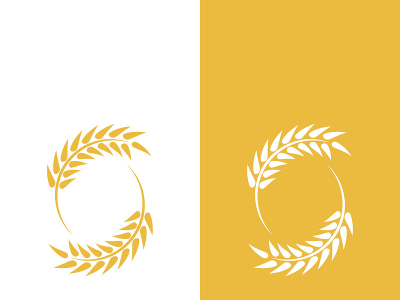 Wheat logo vector icon illustration design