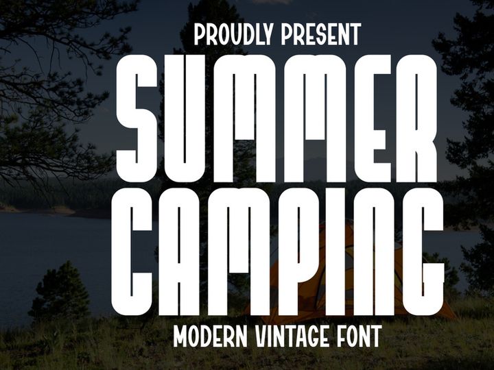 Summer Camping - Modern Vintage Font