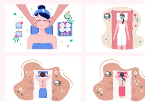 22 Massage and Body Spa Illustration