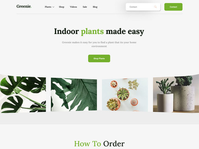 Greenie - Plant shop landing page