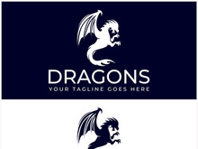 Dragon logo art illustration