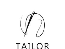 Tailor logo icon illustration template combination of buttons for clothes, thread and sewing machine, for clothing product design
