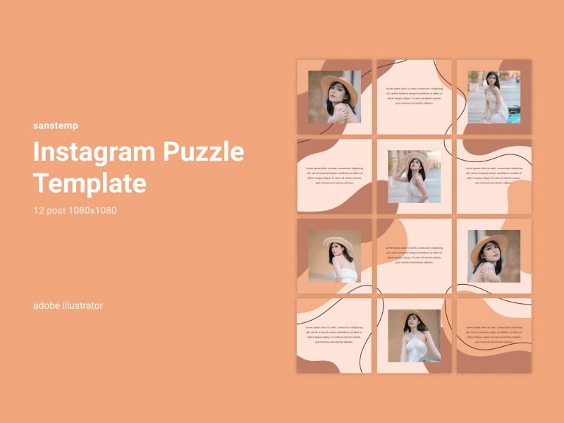 Instagram Puzzle Template