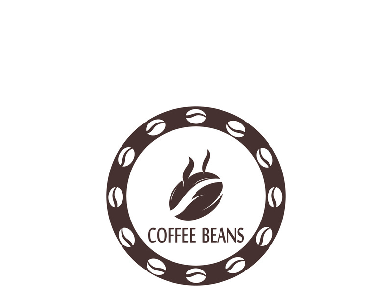 Premium coffee bean logo design.