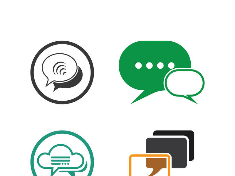 Speech bubble icon logo template vector illustration