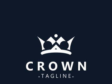 Premium style crown logo vintage abstract symbol. Royal king icon. Modern luxury brand element sign. Vector illustration preview picture