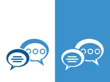 Speech bubble icon logo template vector illustration