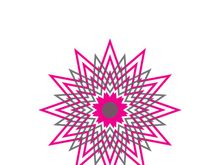 Traditional Asian colorful floral pattern Stained glass mosaic logo tile design inspiration