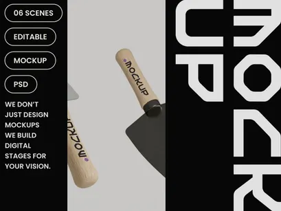 Hand Garden Shovel Mockup
