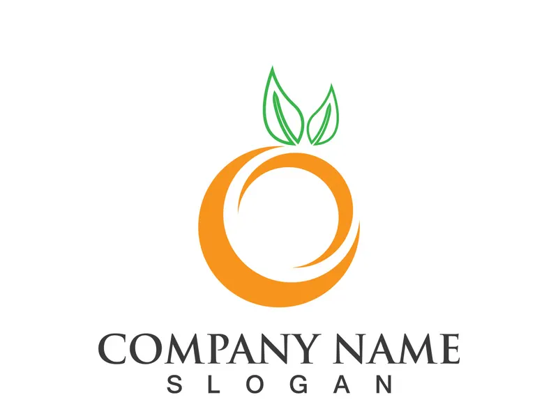 Orange logo design vector icon illustration design