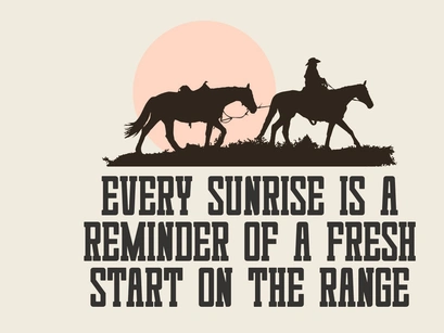 Sunrise Cowboy - Modern Slab Serif Font