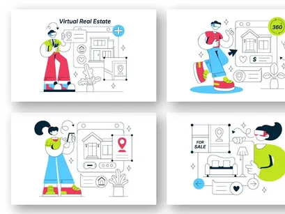 10 Virtual Real Estate Illustration