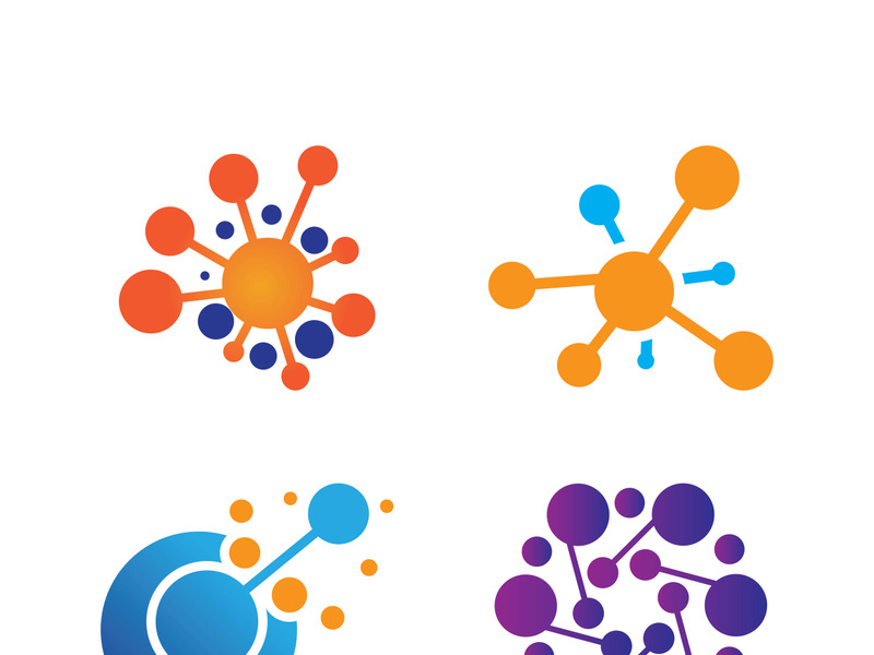 Molecule symbol logo template vector illustration design