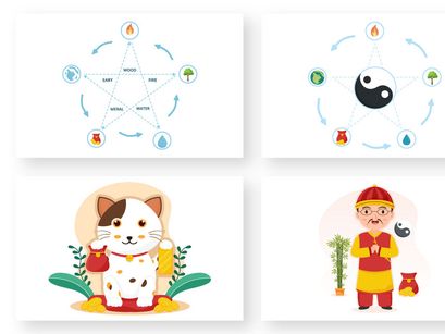 9 Feng Shui Five Elements Illustration