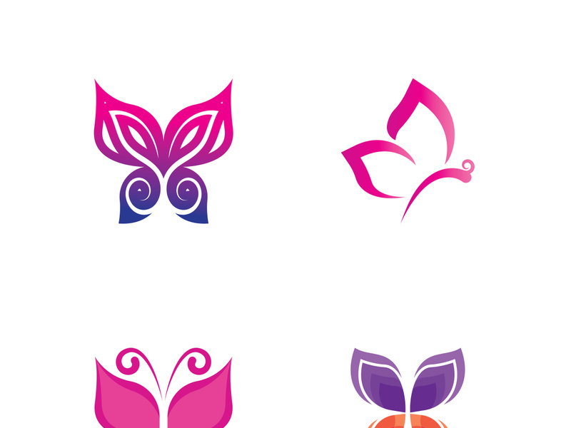 Butterfly logo icon vector design illustration