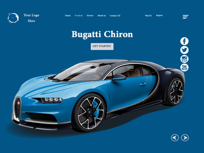 Car Website Header Concept