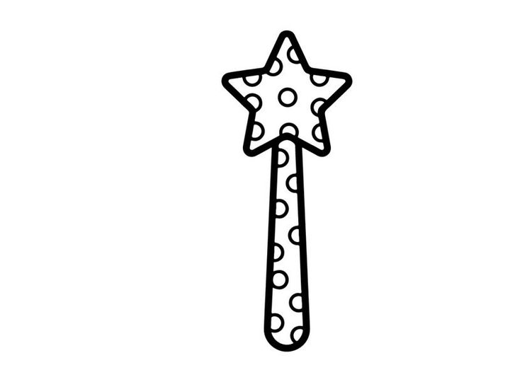 Estrela de alfinete desenhada à mão Halloween. Crachá assustador feito à mão com padrão celestial e