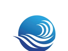 Water wave icon vector template logo