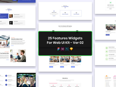 25 Features Widgets for Web UI Kit Ver-02