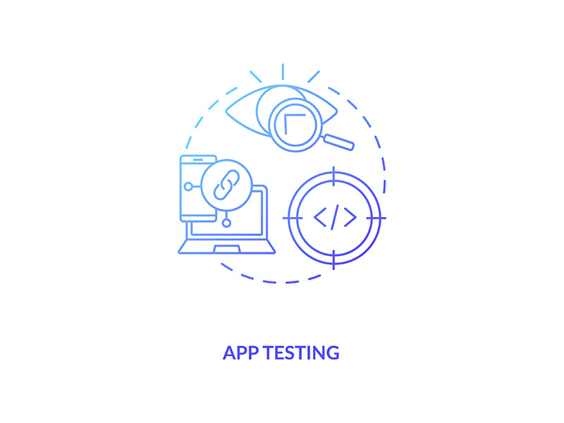 App testing concept icon