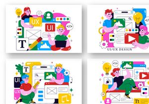 10 Ui Ux Design Vector Illustration