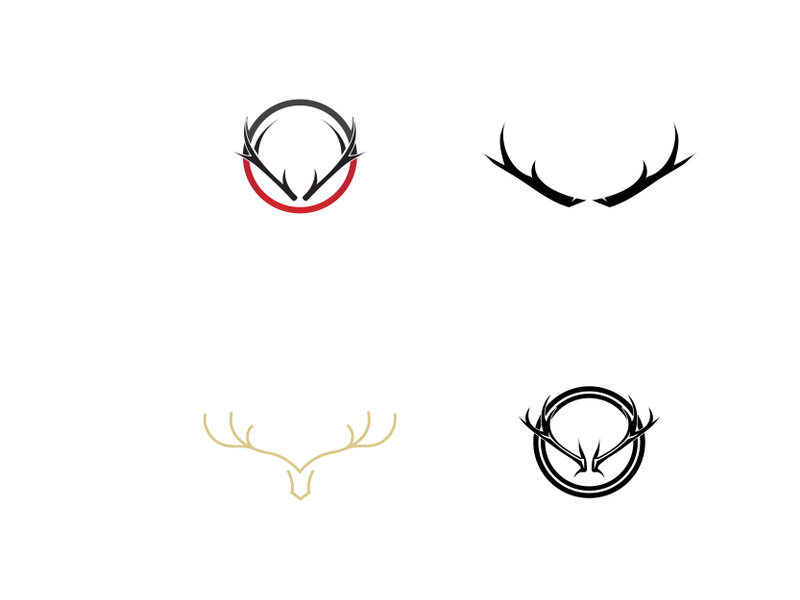 Deer head antler logo