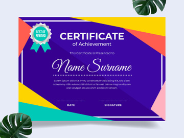 Modern certificate design template preview picture