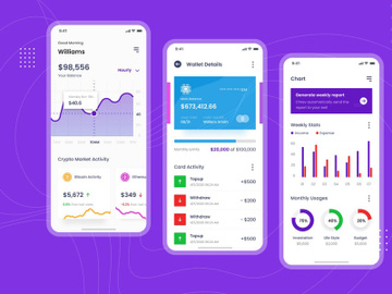 Crypto Wallet iOS App Design UI Template preview picture
