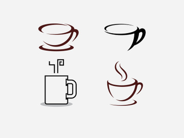 Coffee cup Logo  coffee shop vector icon design preview picture