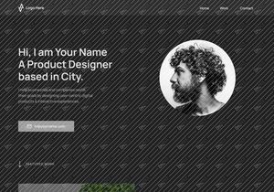 Dunkles Designer-Portfolio – Figma-Vorlage