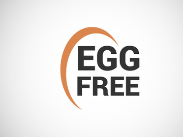 Egg free labels badge logo sign for food package seal. 100 percent egg free flat vector illustration preview picture