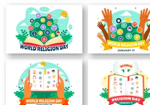 11 World Religion Day Illustration