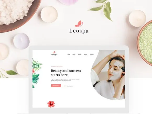 Leospa: Free PSD template for Spa and beauty