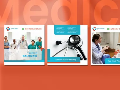 Medical Social Media Post - red color theme