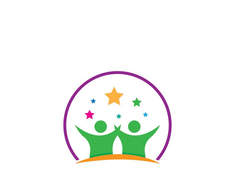 People star logo design to achieve a success or dream.