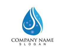 Blue water drop vector logo icon illustration images
