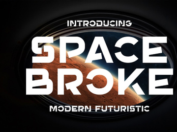 Space Broke - Modern Futuristic Font preview picture