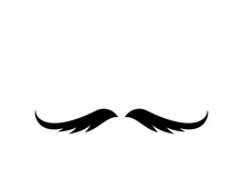 Moustache set icons for barber logo  barber shop and retro design