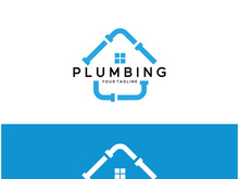 Plumbing logo vector design template. water pipe logo design.Leaking water logotype,Design Concept, Creative Symbol, Icon