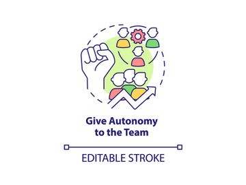 Give autonomy to team concept icon preview picture