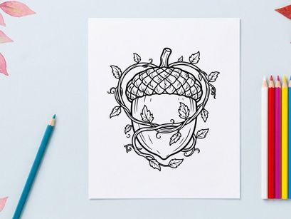 Maçã desenhada à mão com vinhas e folhas. Ilustração botânica artística para temas de saúde e alimentação.