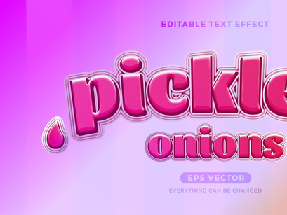 Onion Tears editable text effect style in natural red color ideal for banner, signage, and graphic promo