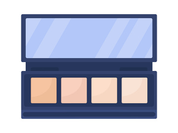 Eyeshadow palette semi flat color vector object preview picture