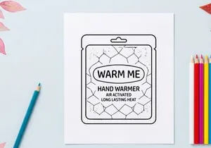 Hand warmer pouch with winter text for cold weather relief and holiday gifting solutions