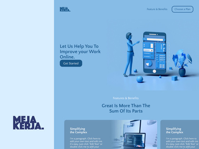 Blue Landing Page Template