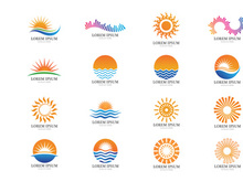 Sun And Wave logo vector