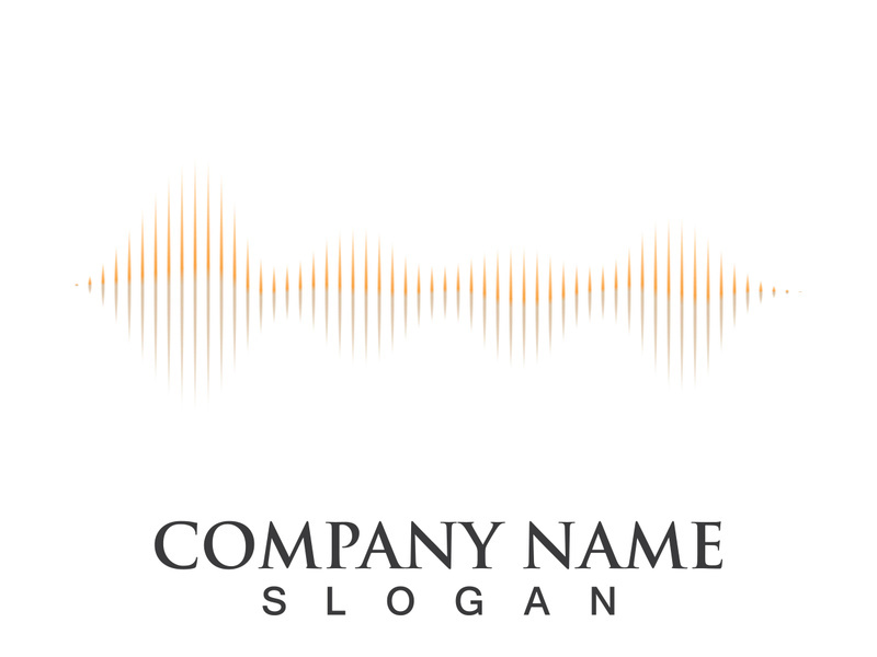 Sound waves vector illustration design template