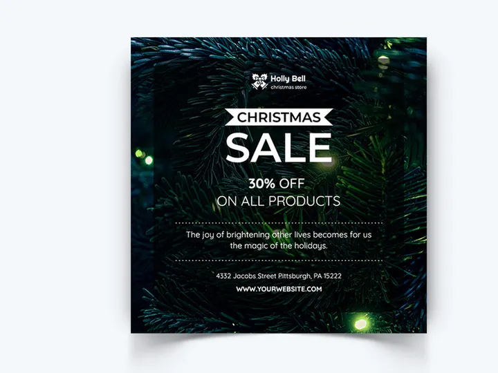 Christmas Sale Social Media Posts Template (AI)