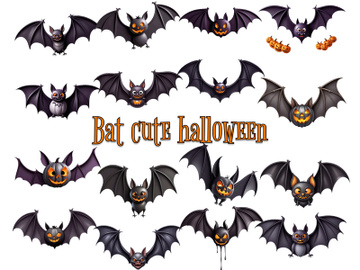 Bat Cute Halloween Clipart preview picture