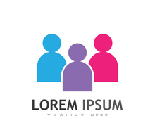 People social community logo design with creative idea